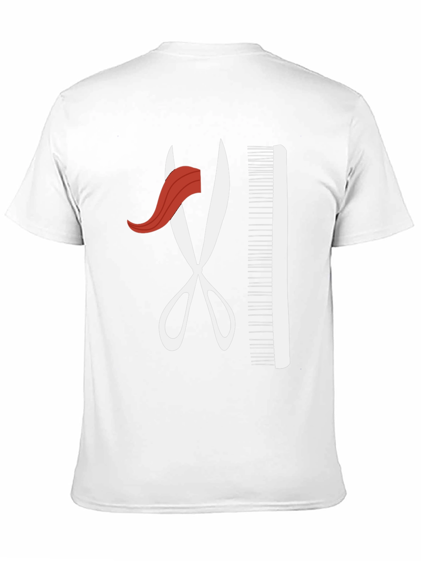 Barber Style T-Shirt - Scissors and Comb Graphic