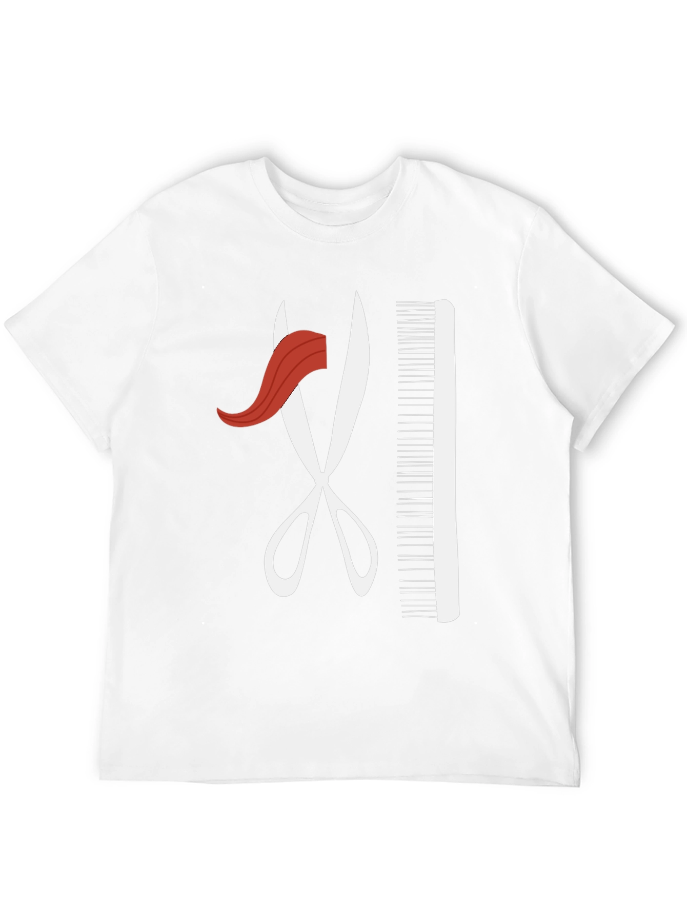 Barber Style T-Shirt - Scissors and Comb Graphic