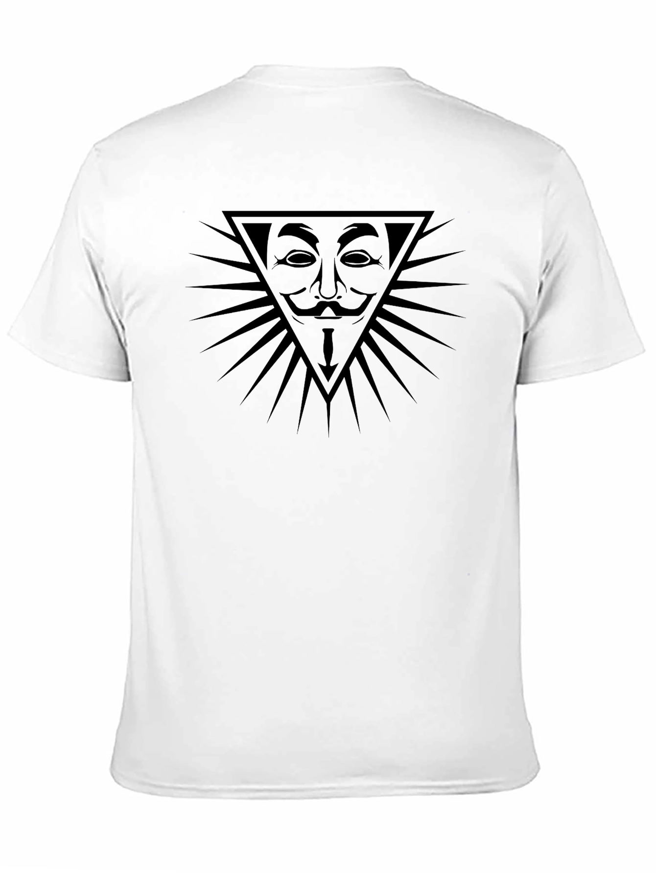 Anonymous Mask Graphic Tee - Black Cotton T-Shirt