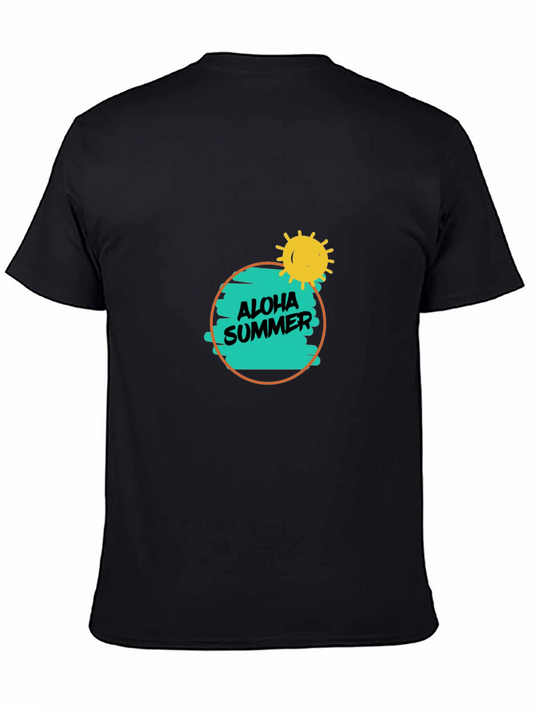 Aloha Summer Black Graphic Tee