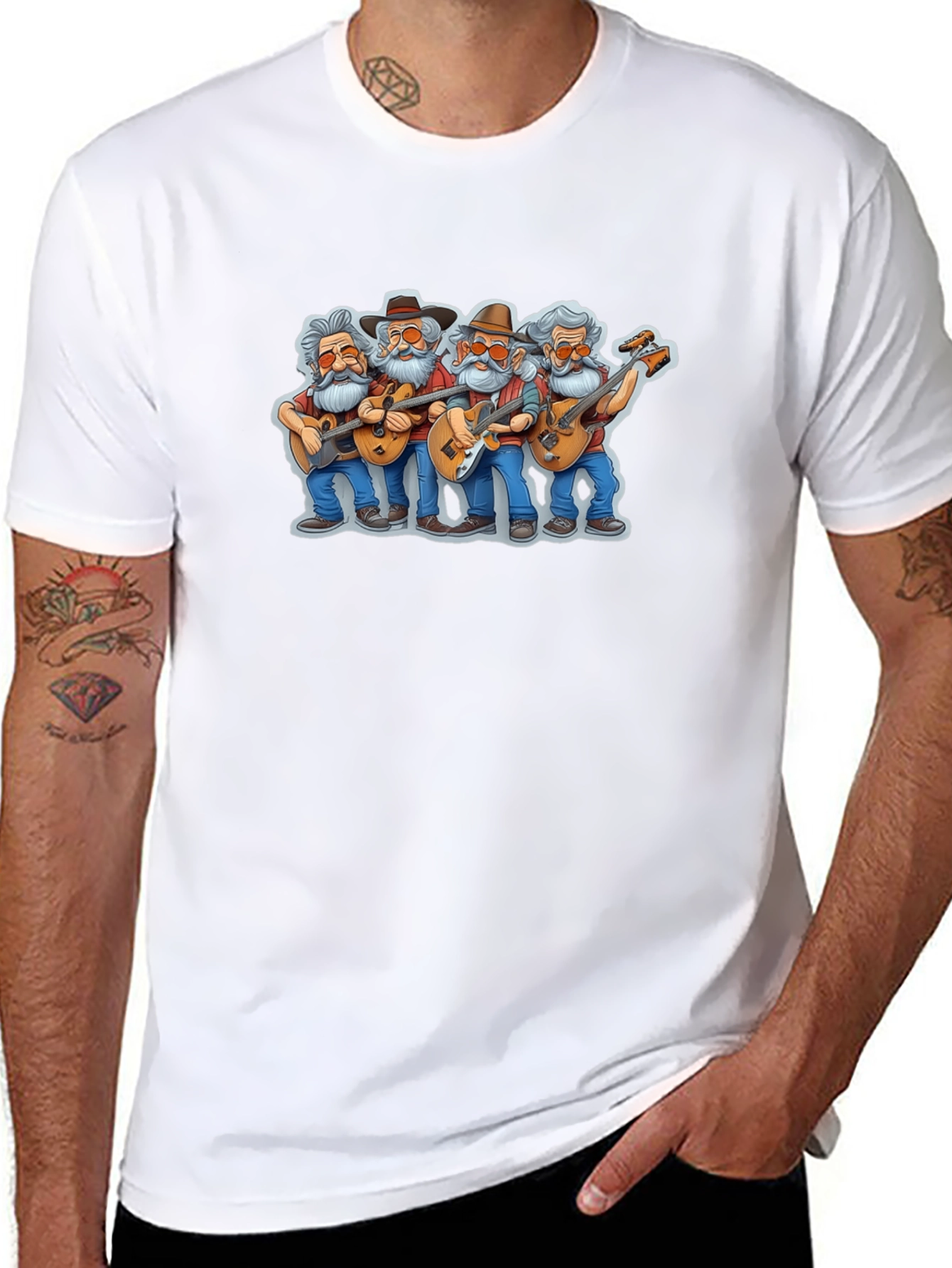 Band of Seniors Cartoon T-Shirt