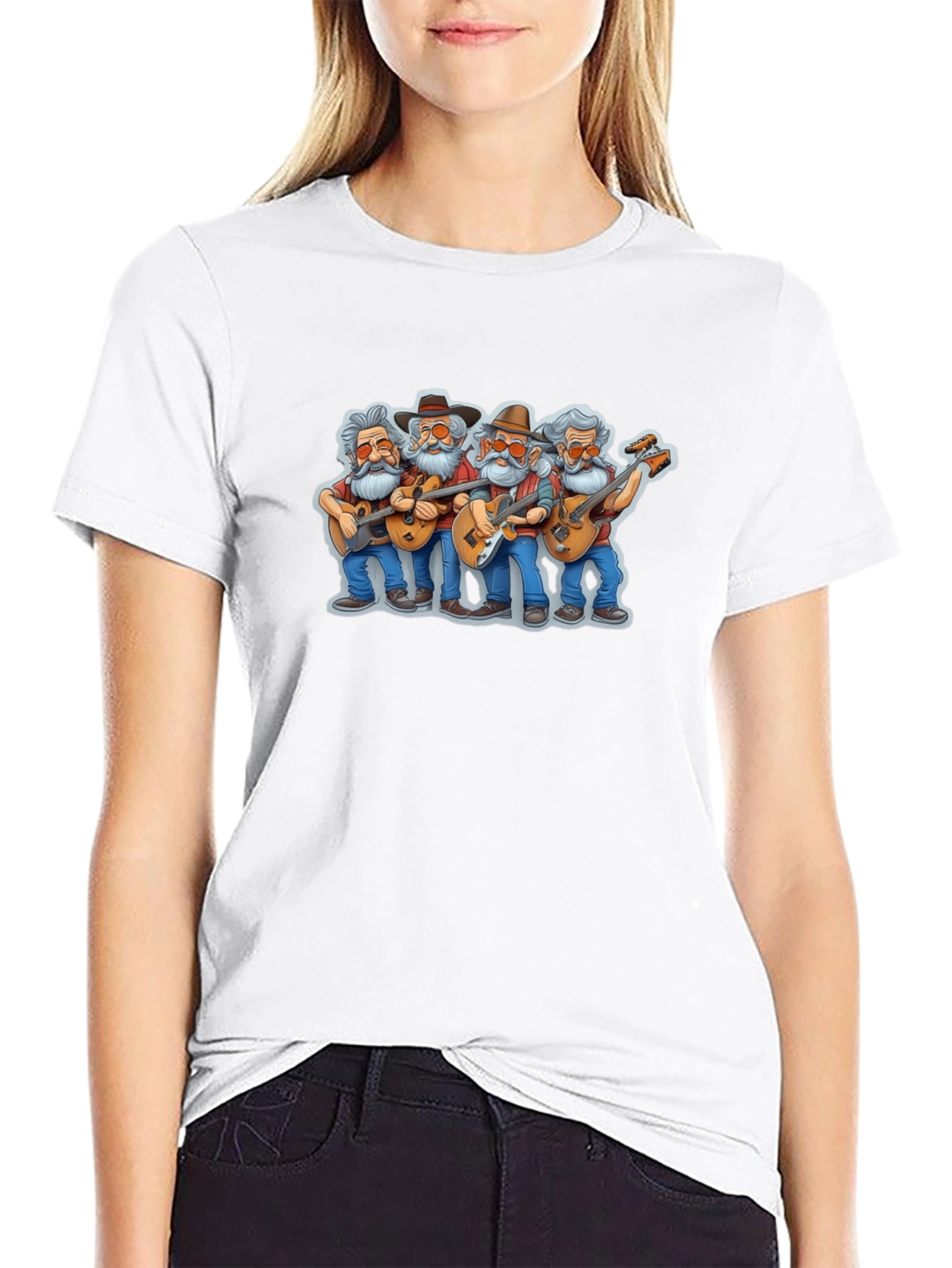Band of Seniors Cartoon T-Shirt
