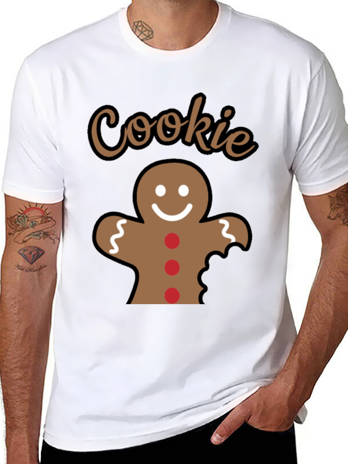 Gingerbread Cookie Bite Christmas T-Shirt
