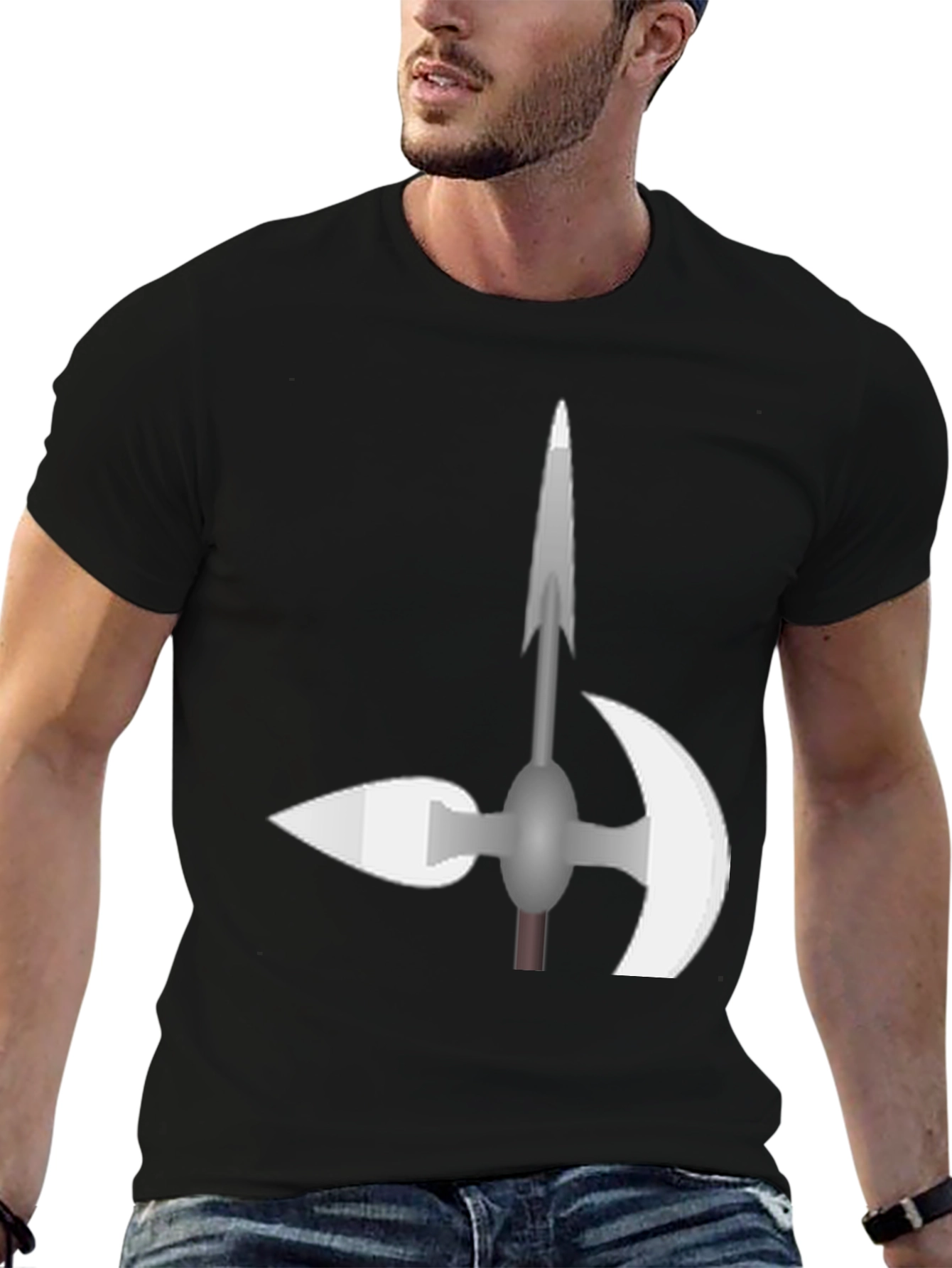 Halberd Graphic Tee - Medieval Weaponry T-Shirt