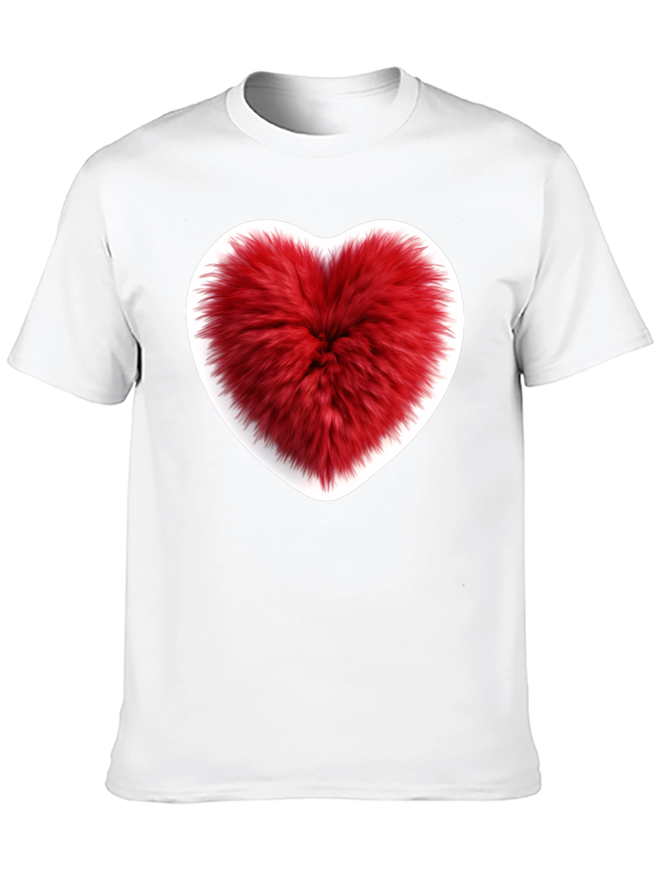 Fuzzy Heart Graphic Tee - Black