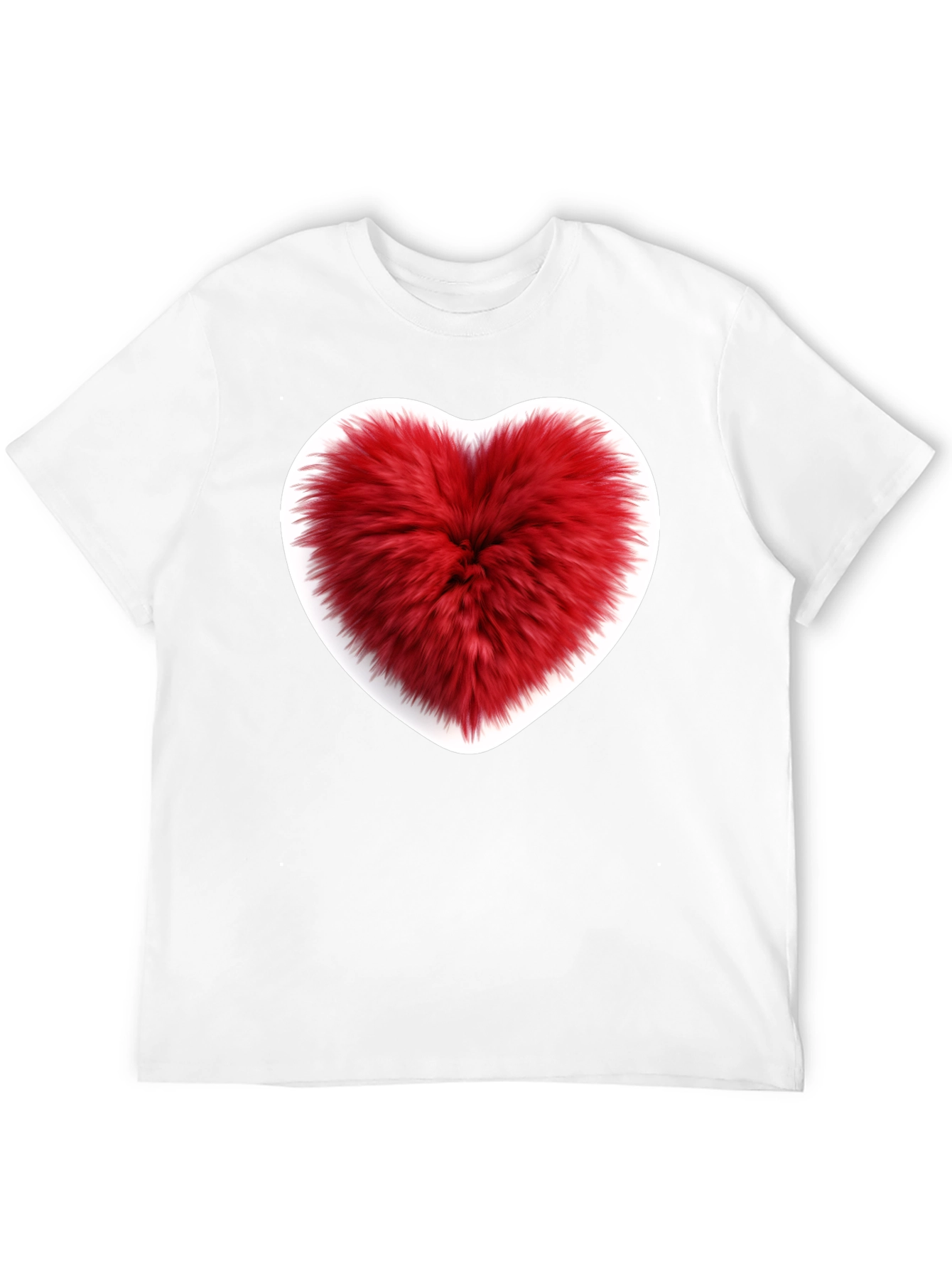 Fuzzy Heart Graphic Tee - Black