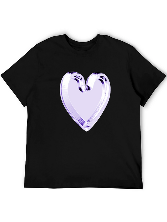 Heart Graphic Black Tee - Stylish & Unique