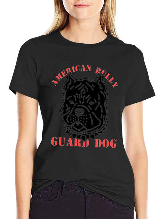 American Bully Guard Dog Black Graphic T-Shirt