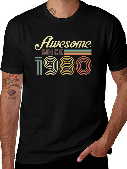 Awesome Since 1980 Retro Graphic T-Shirt
