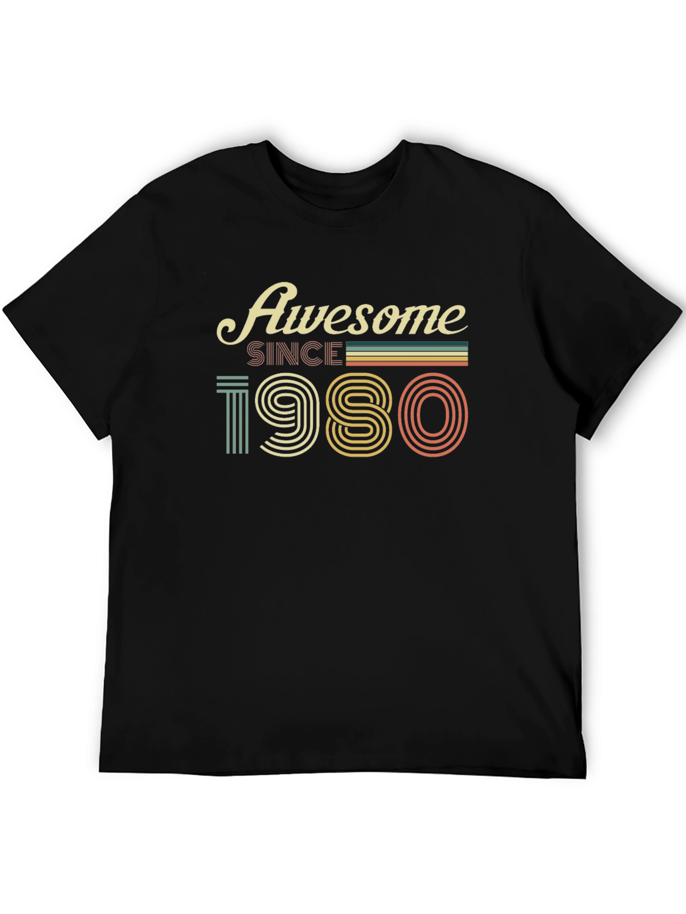 Awesome Since 1980 Retro Graphic T-Shirt