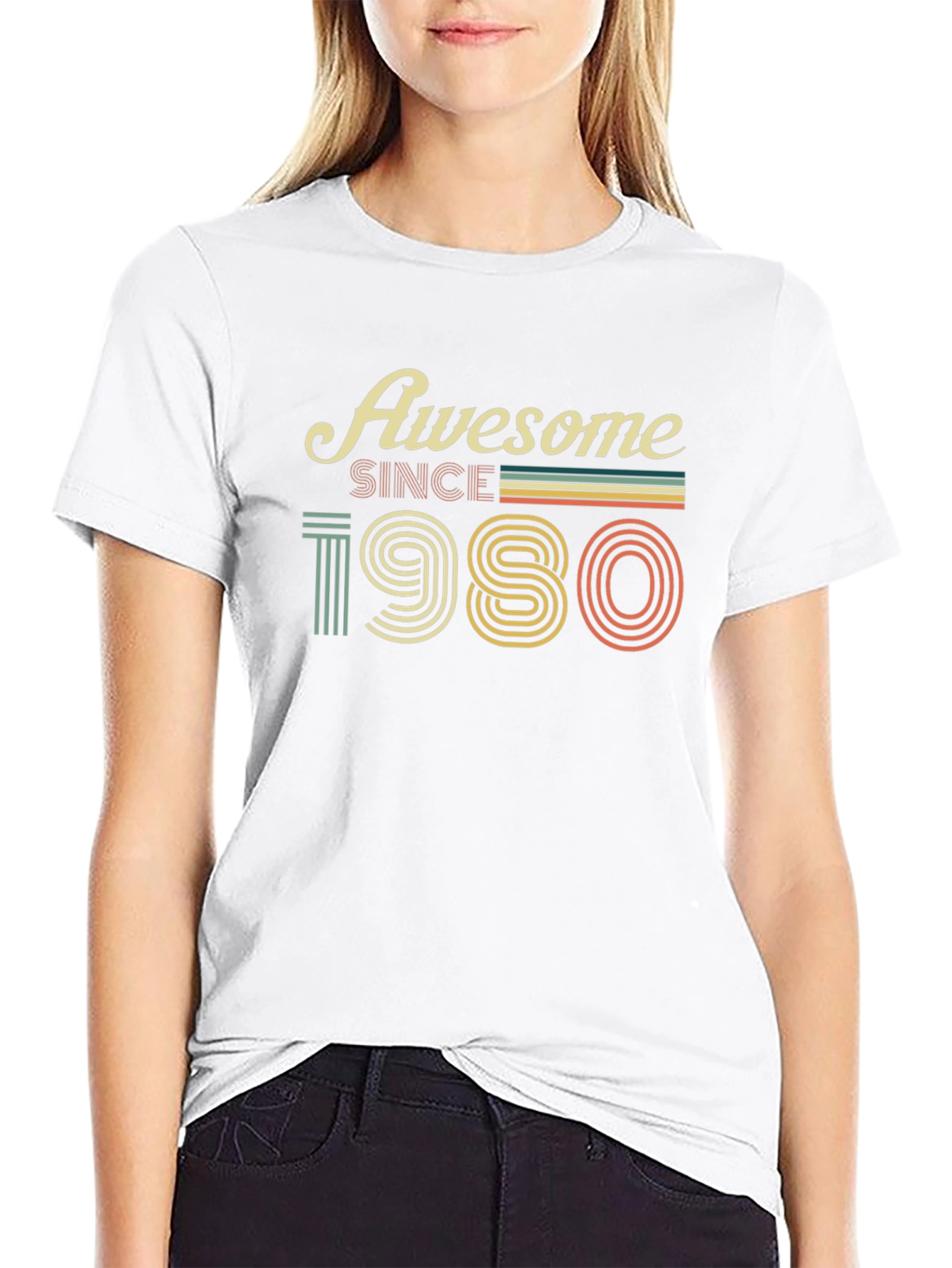 Awesome Since 1980 Retro Graphic T-Shirt