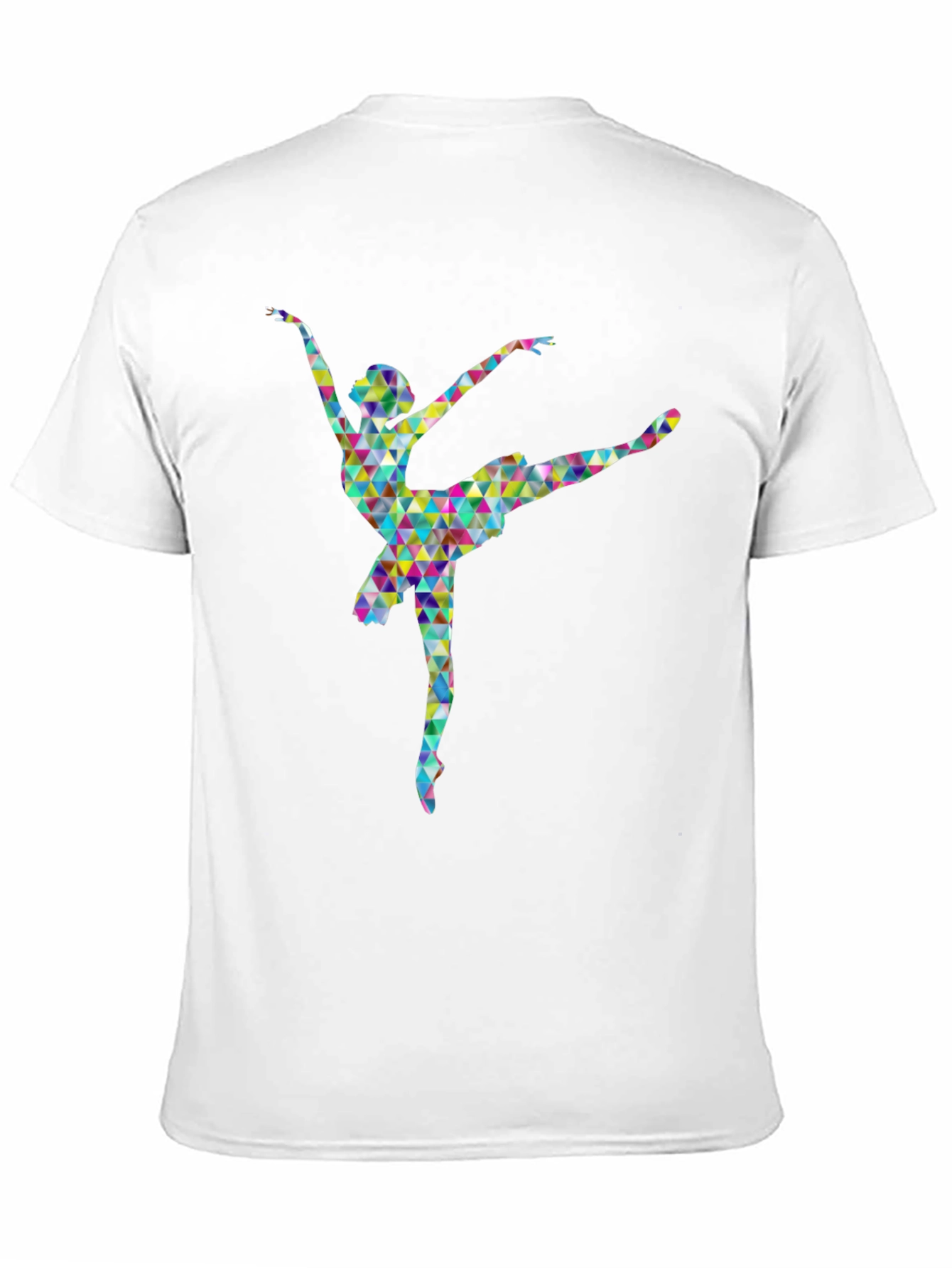Geometric Ballerina Graphic Print T-Shirt