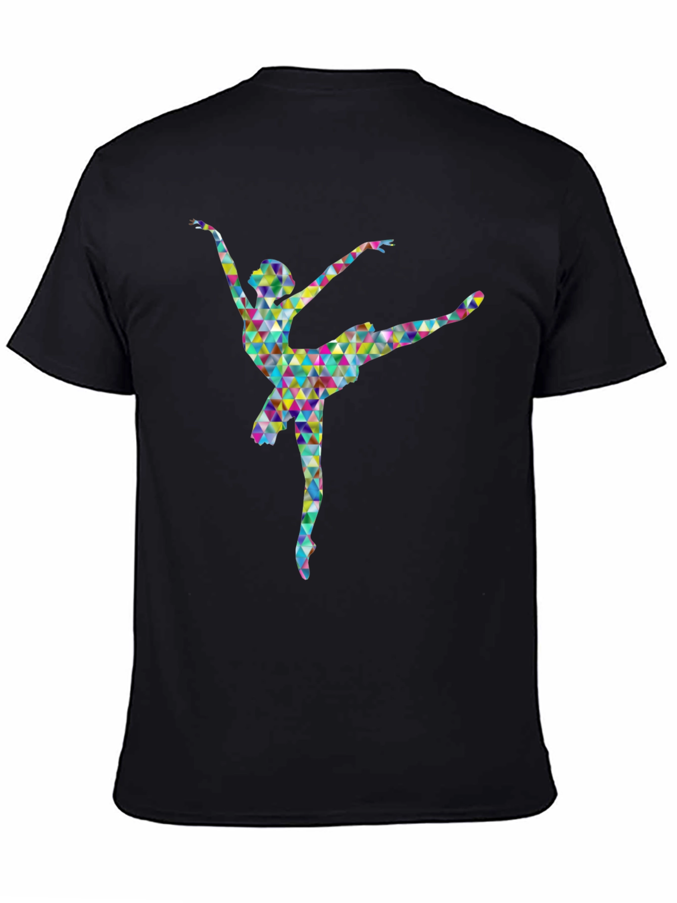 Geometric Ballerina Graphic Print T-Shirt