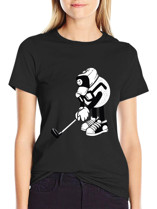Golf Ball Cartoon Graphic Tee