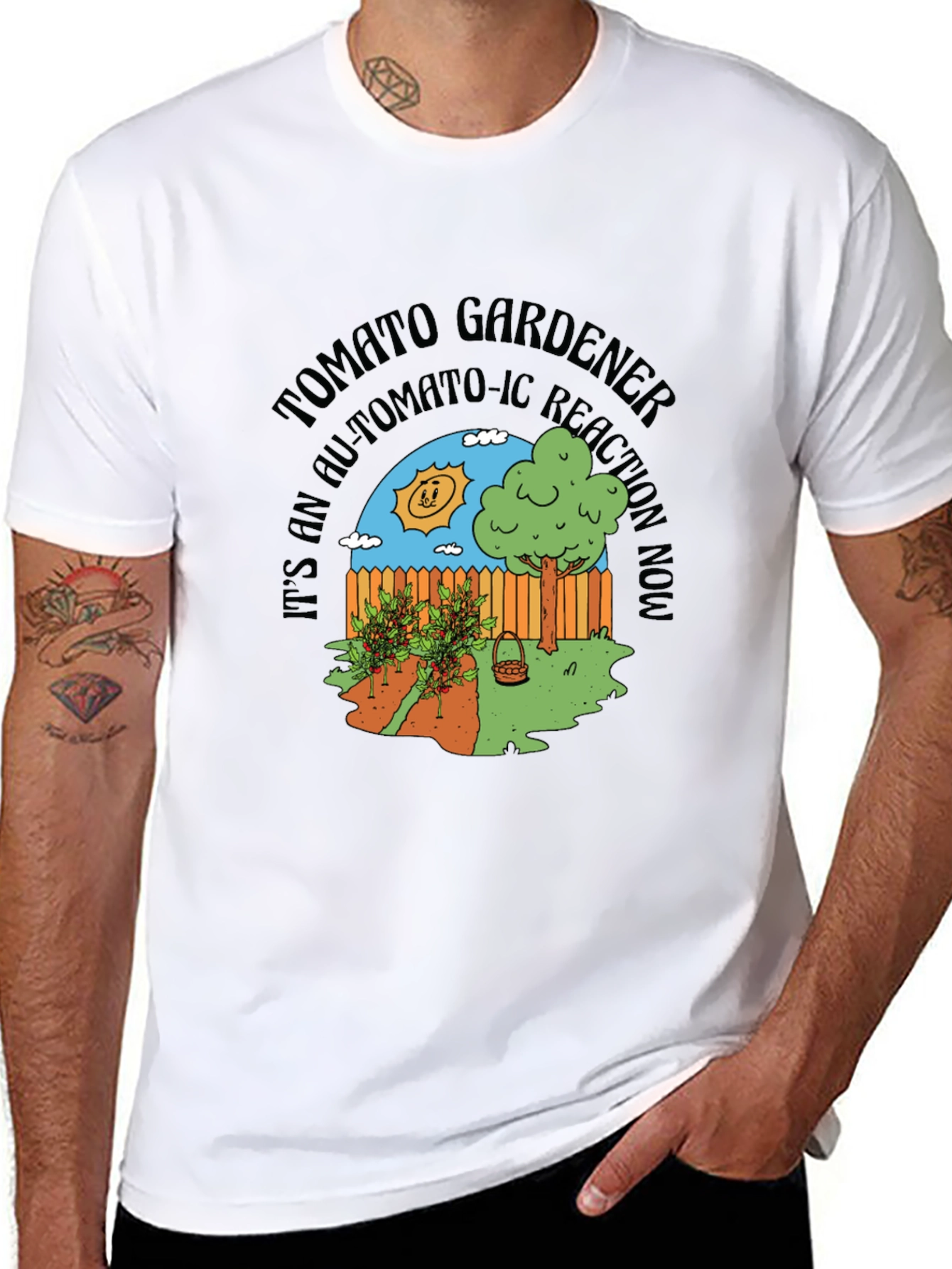Tomato Gardener T-Shirt: Automa-Tomato-Ic Reaction
