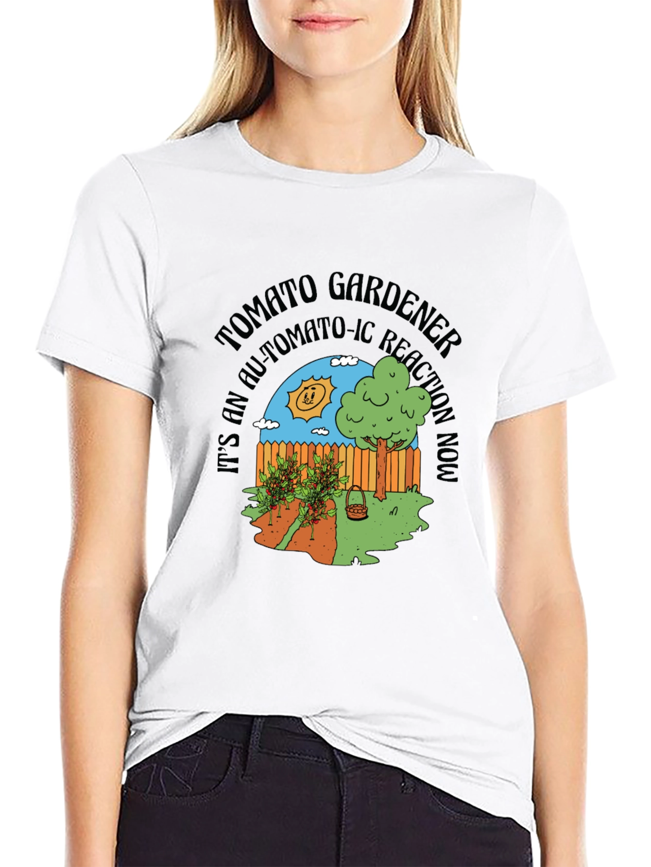 Tomato Gardener T-Shirt: Automa-Tomato-Ic Reaction