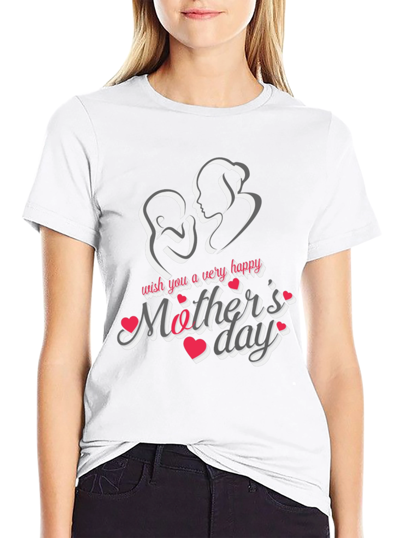 Happy Mothers Day Black T-Shirt