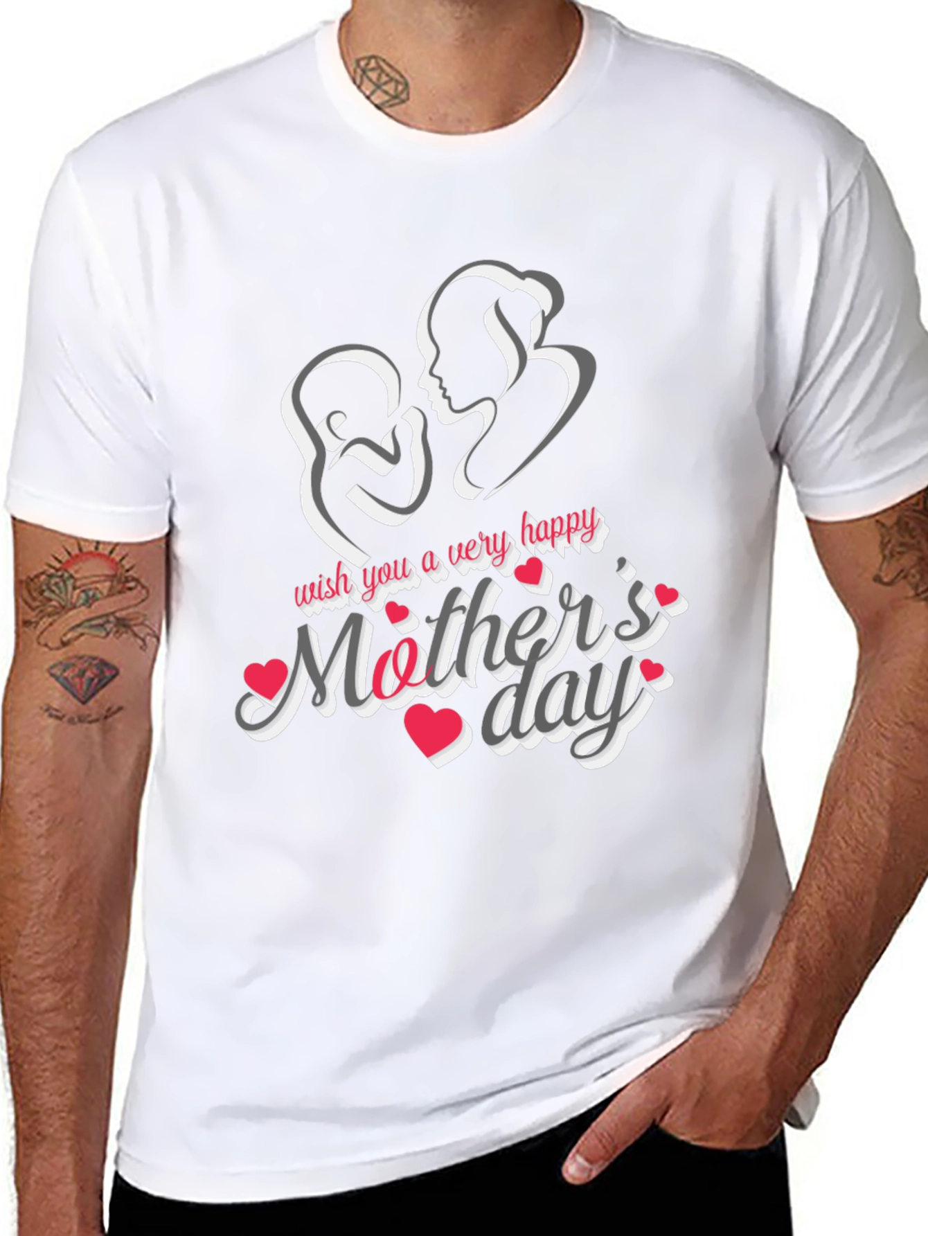 Happy Mothers Day Black T-Shirt