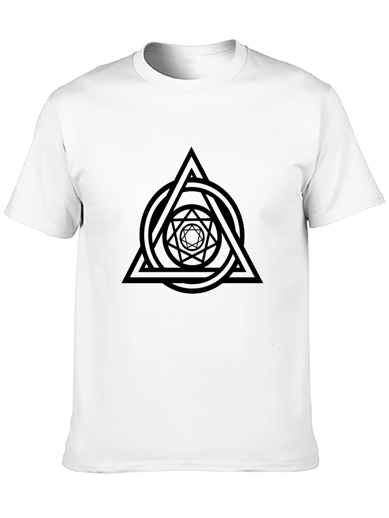 Geometric Graphic Tee - Mens Black T-Shirt