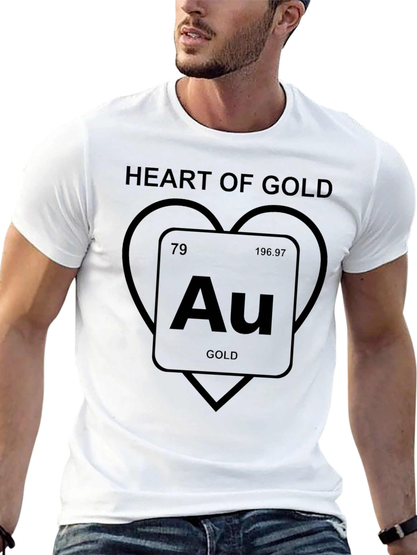 Heart of Gold Periodic Table T-Shirt