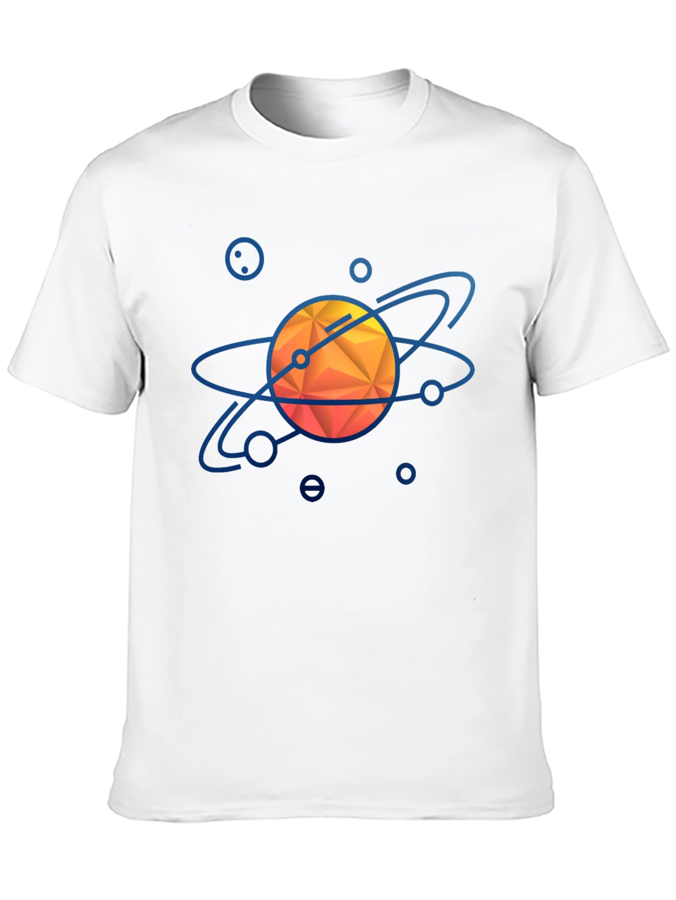 Geometric Solar System Graphic Tee - Black