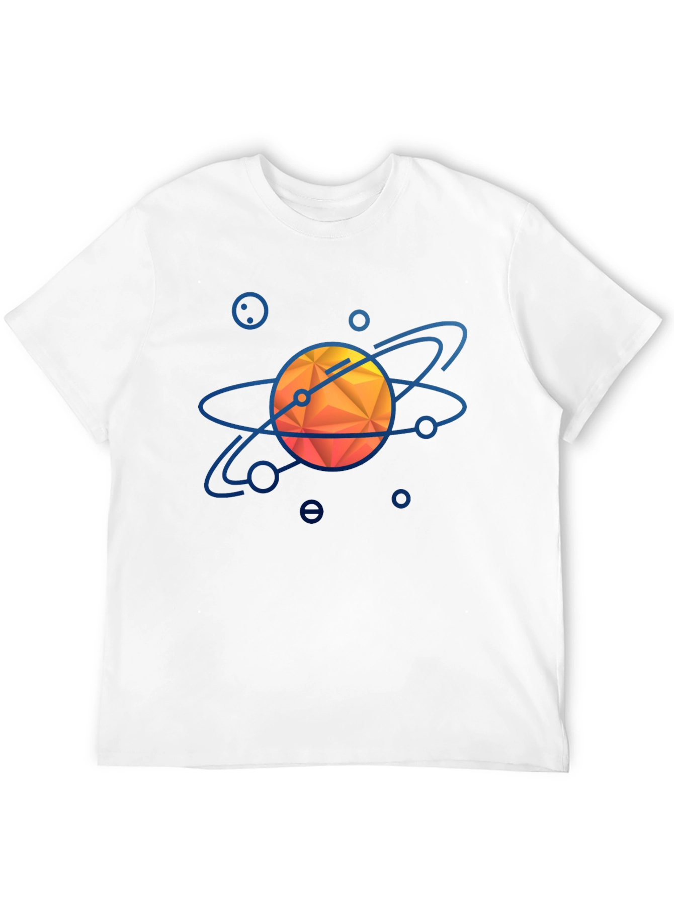 Geometric Solar System Graphic Tee - Black