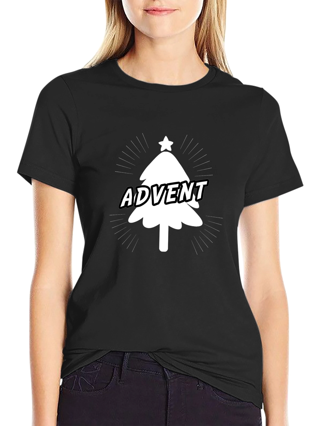 Advent Christmas Tree Graphic Tee - Holiday Fun