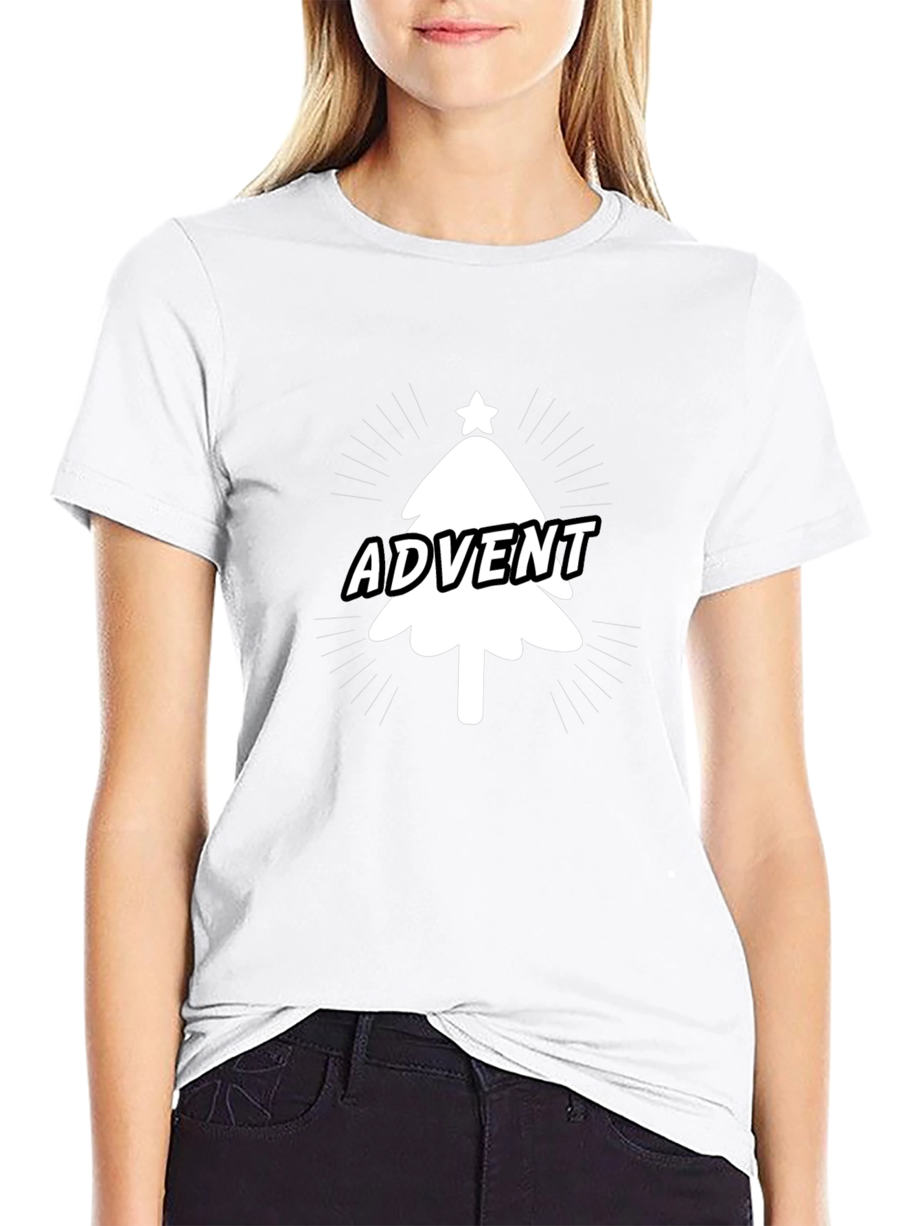 Advent Christmas Tree Graphic Tee - Holiday Fun