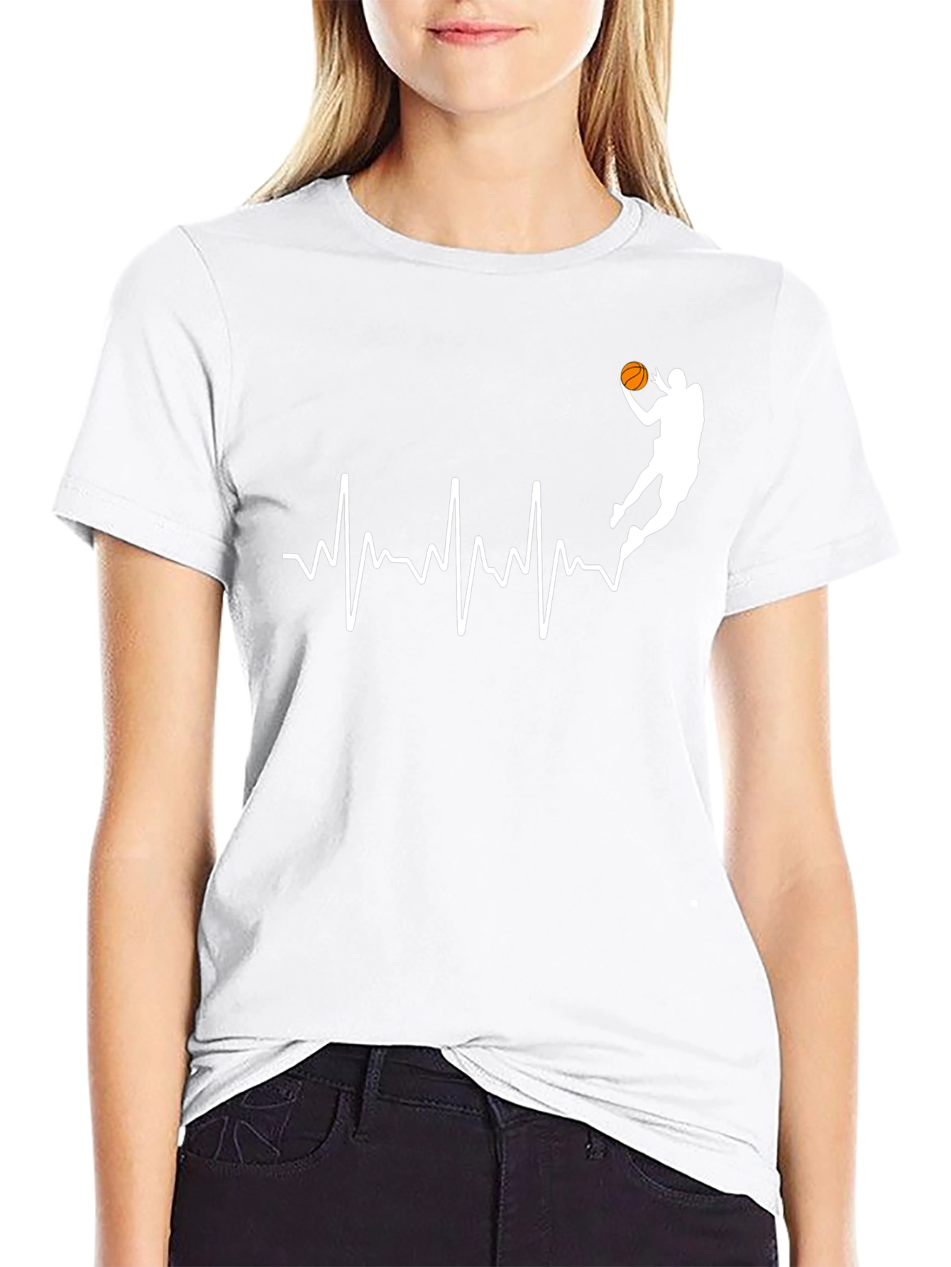 Basketball Heartbeat Graphic Tee