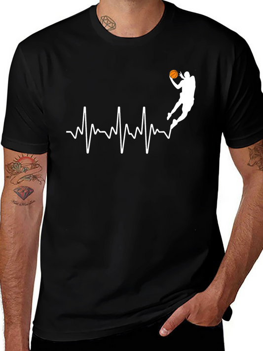 Basketball Heartbeat Graphic Tee