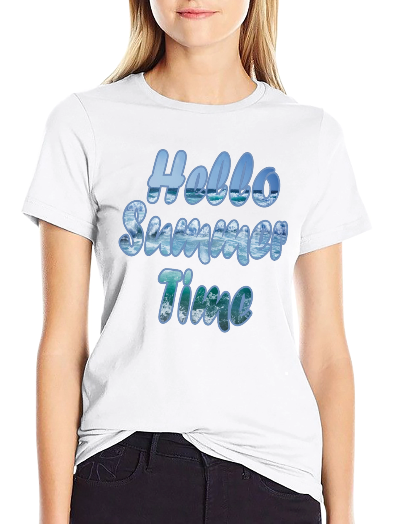 Hello Summer Time Graphic T-Shirt