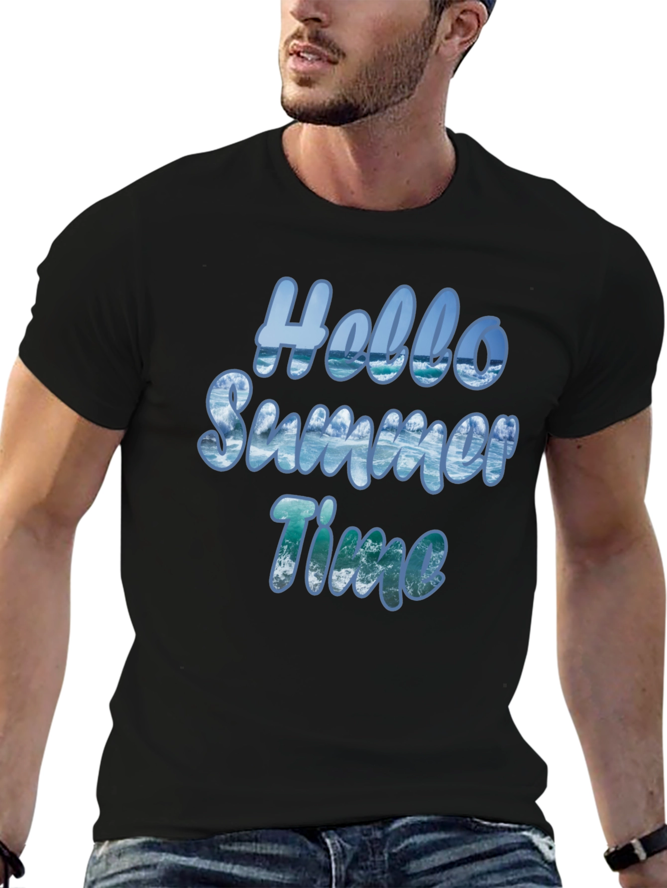 Hello Summer Time Graphic T-Shirt