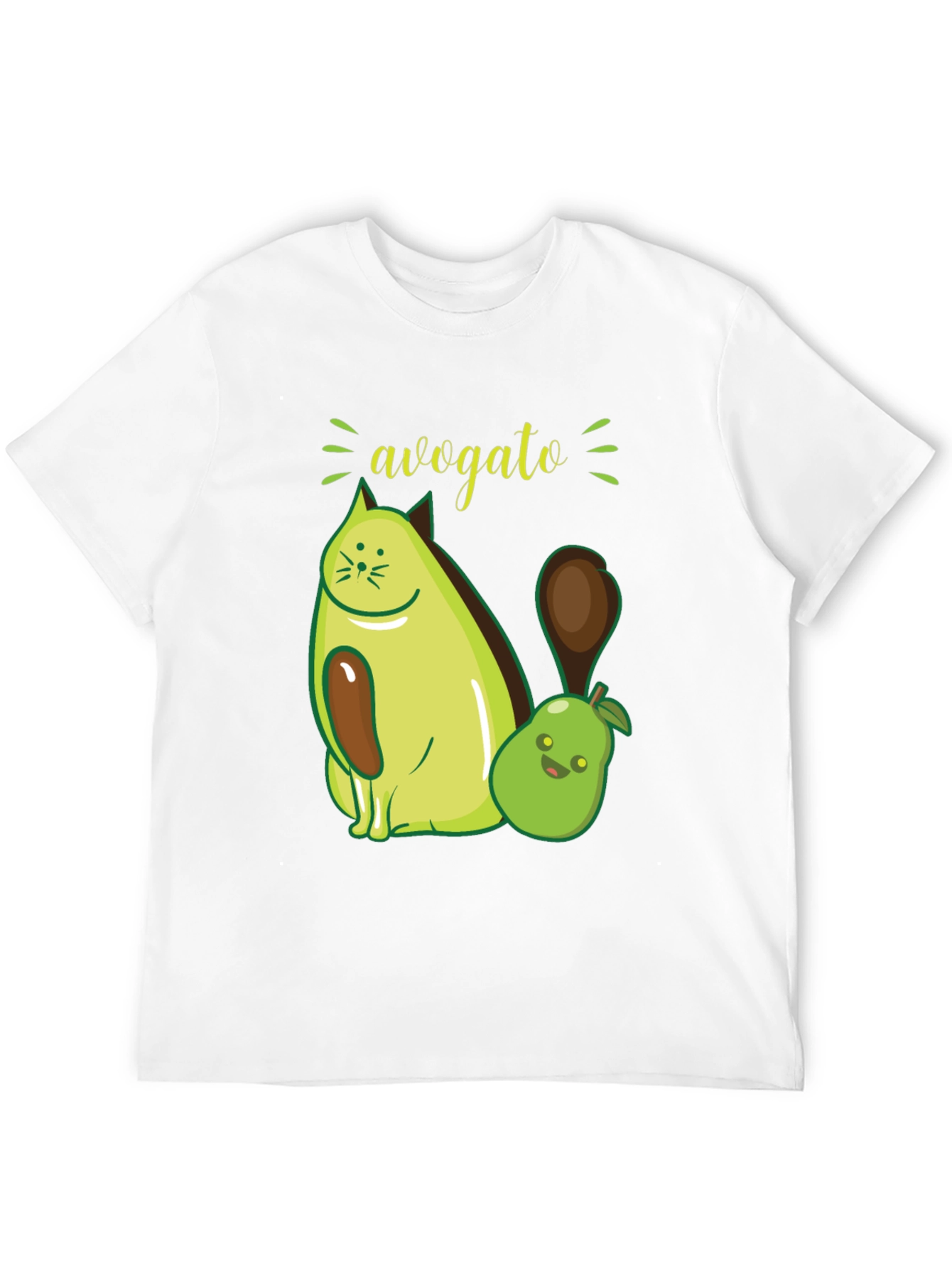 Avogato Funny Avocado Cat Graphic Tee