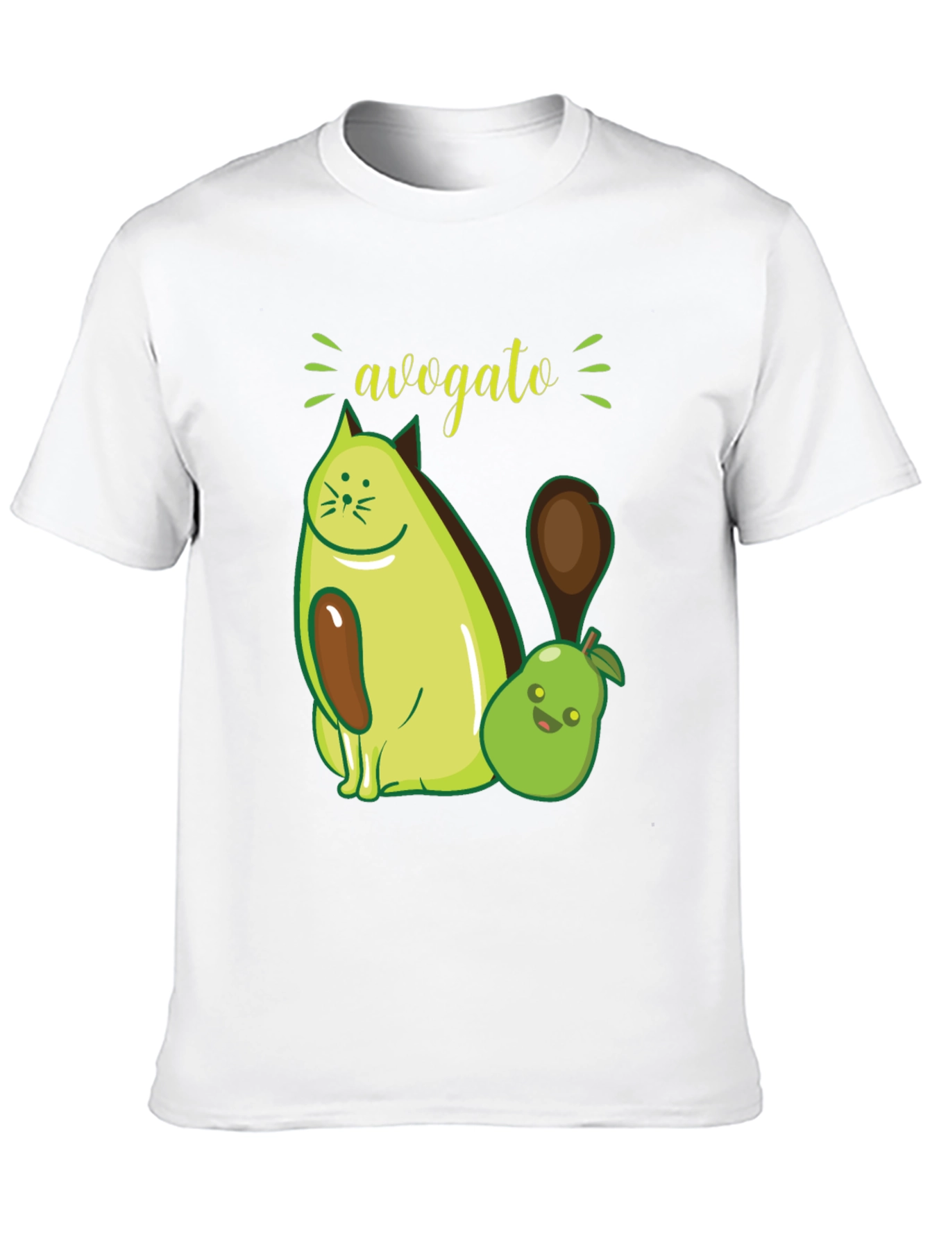 Avogato Funny Avocado Cat Graphic Tee