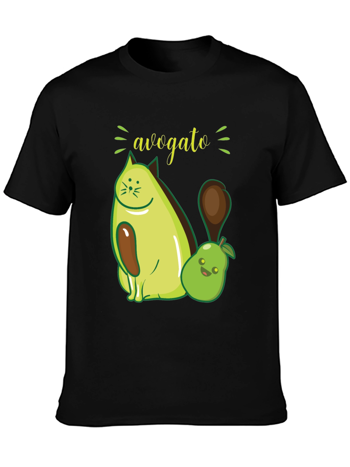 Avogato Funny Avocado Cat Graphic Tee