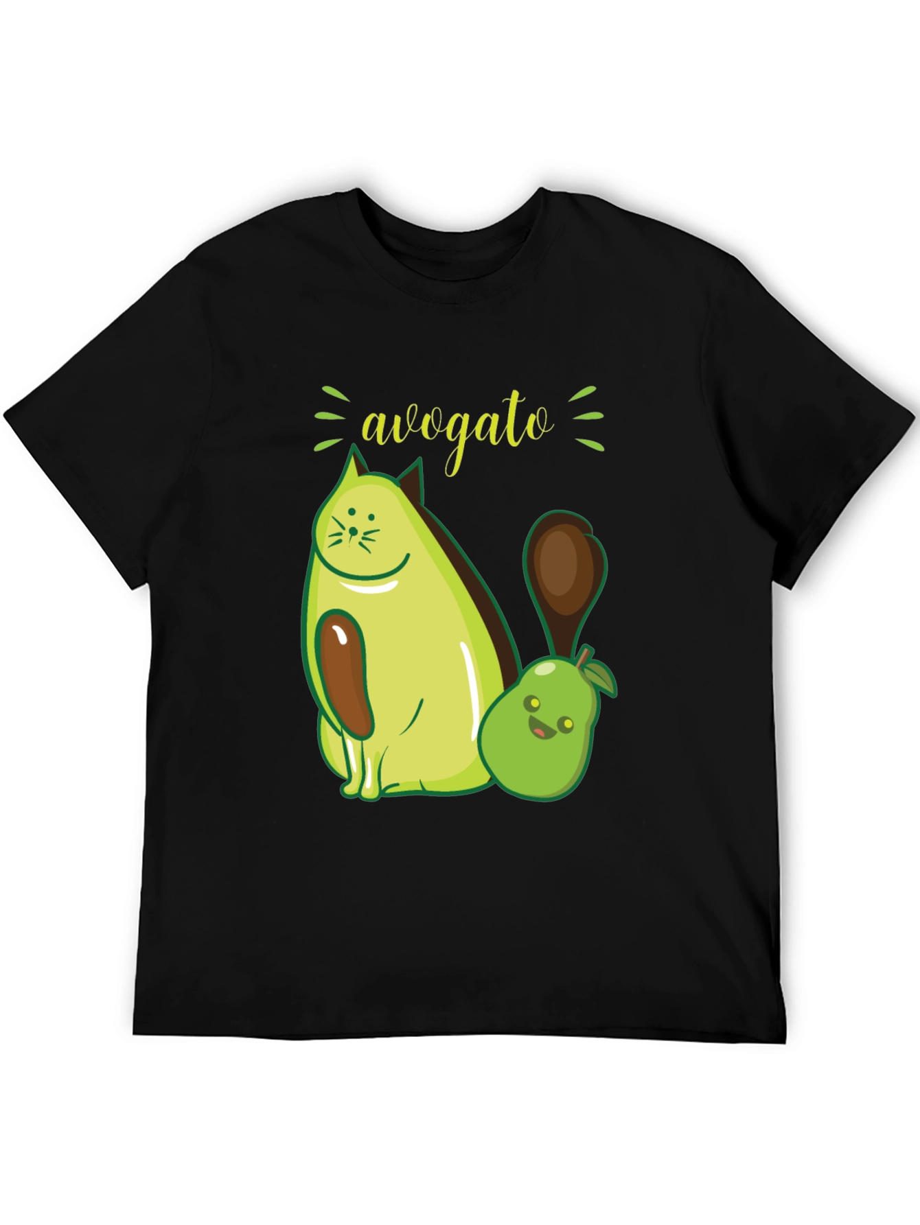 Avogato Funny Avocado Cat Graphic Tee