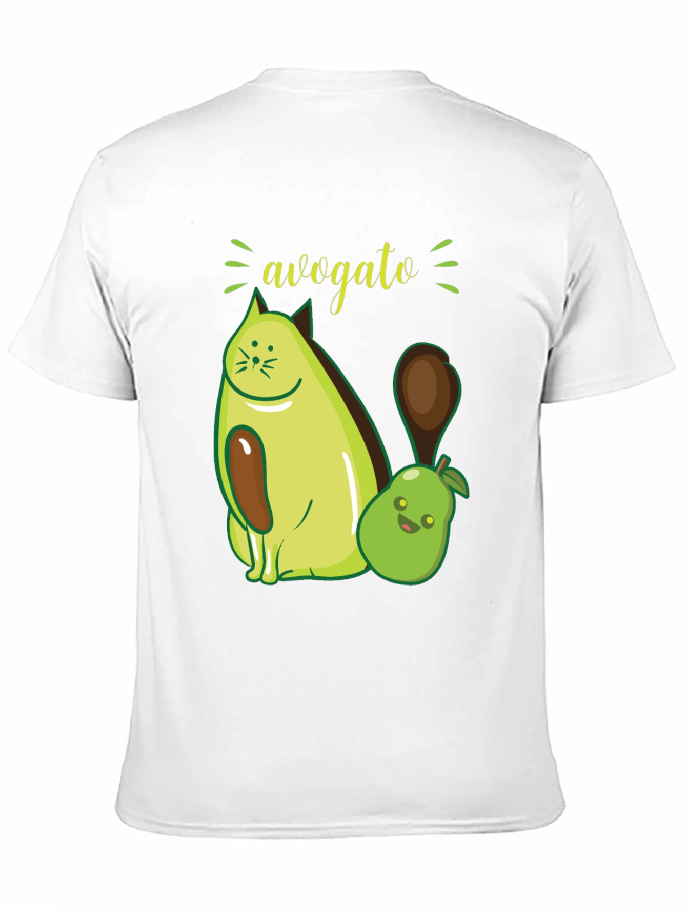 Avogato Funny Avocado Cat Graphic Tee