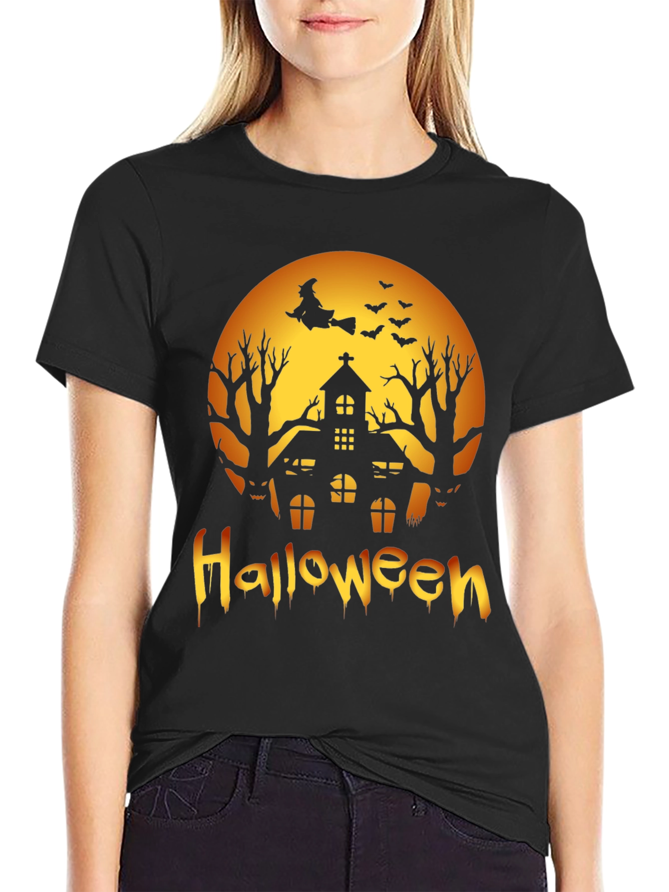 Halloween Spooky House Graphic Tee