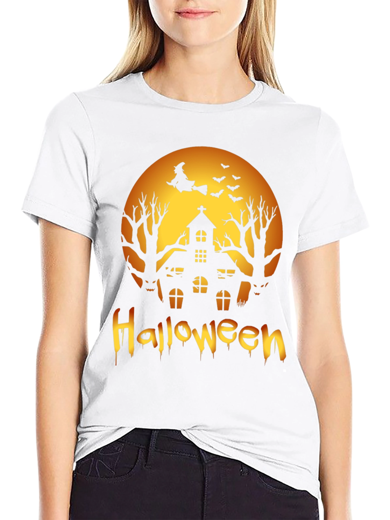 Halloween Spooky House Graphic Tee