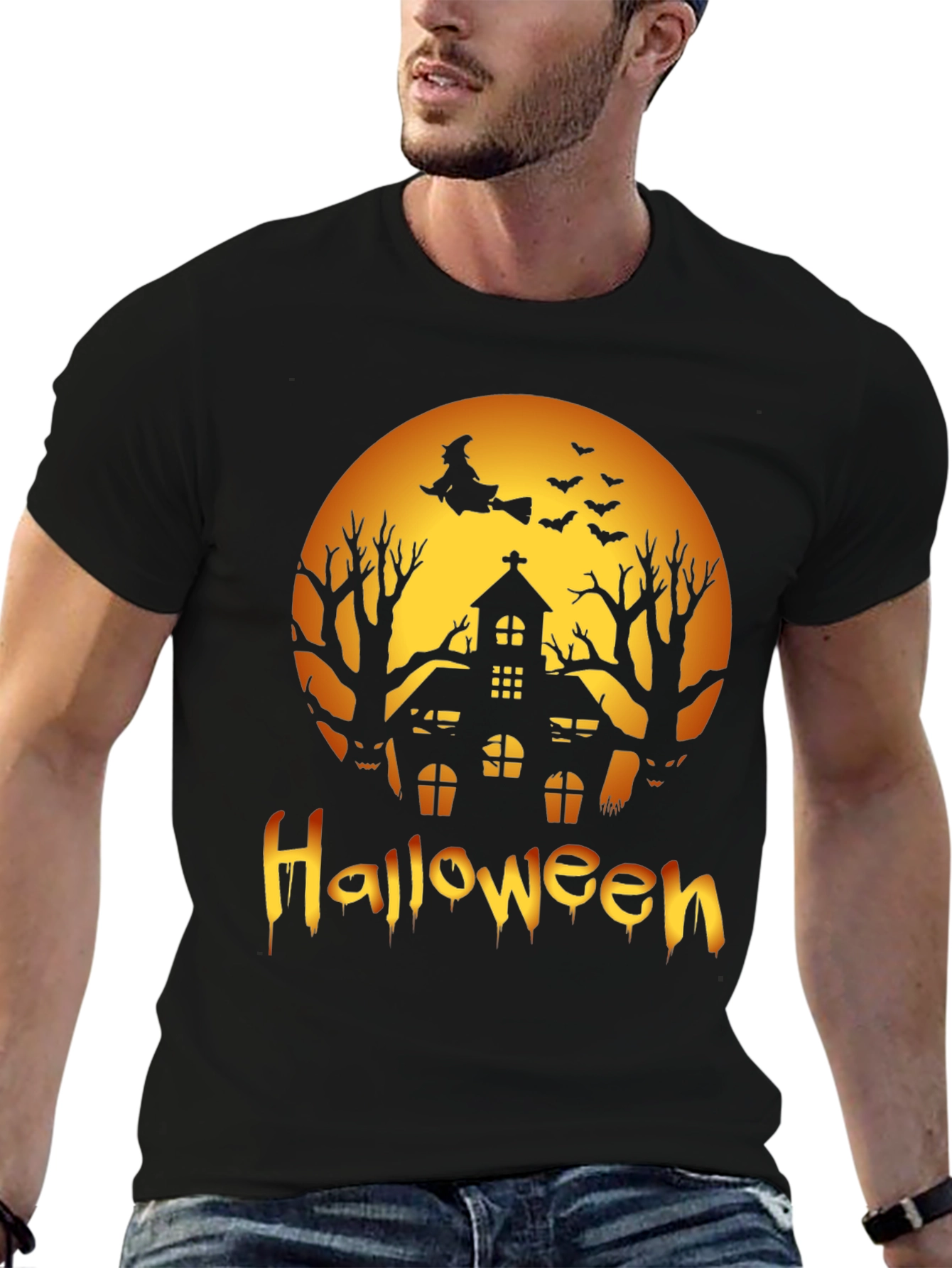 Halloween Spooky House Graphic Tee