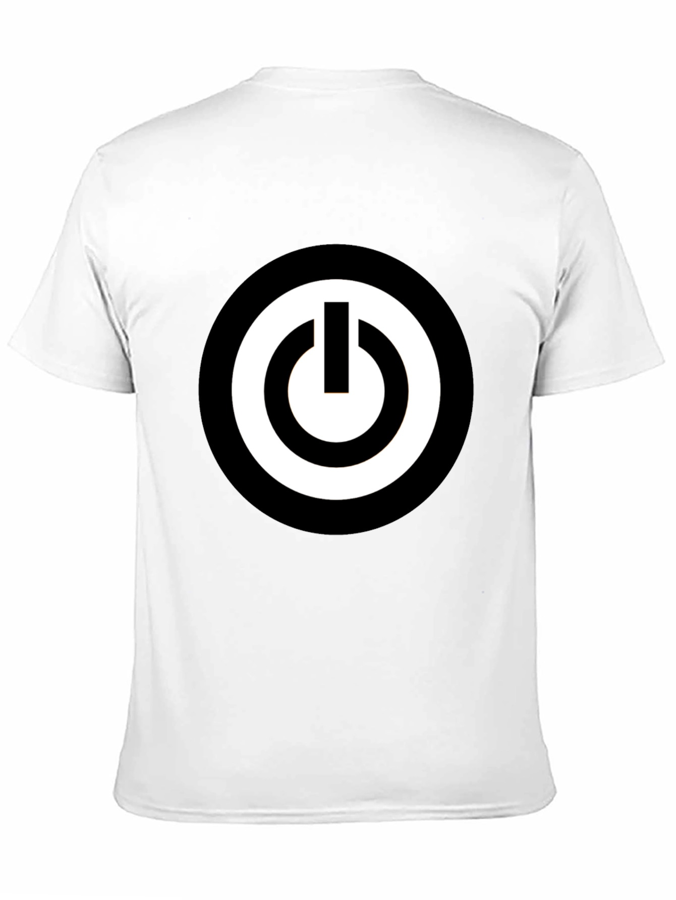 Black T-Shirt with Power Button Graphic