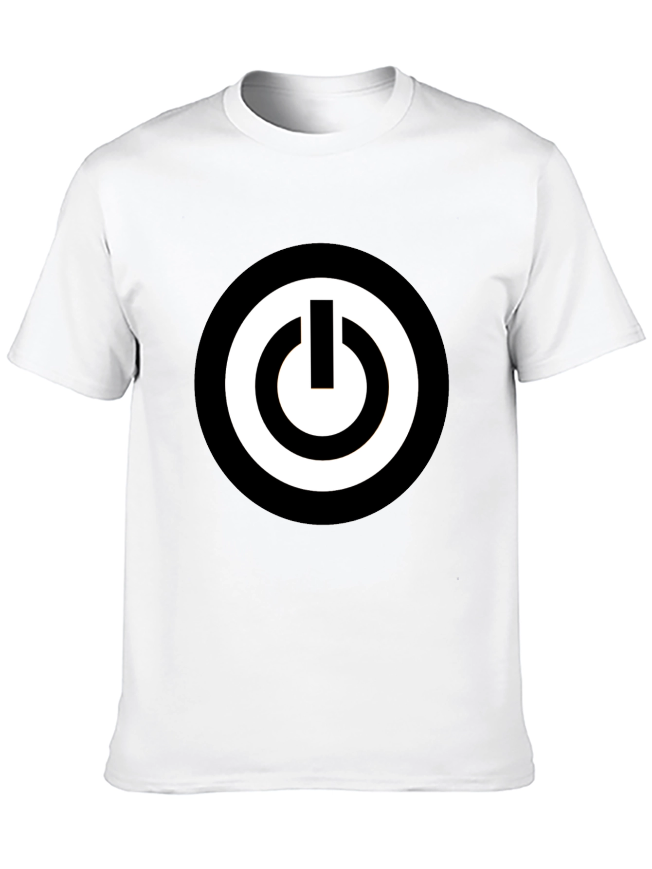 Black T-Shirt with Power Button Graphic