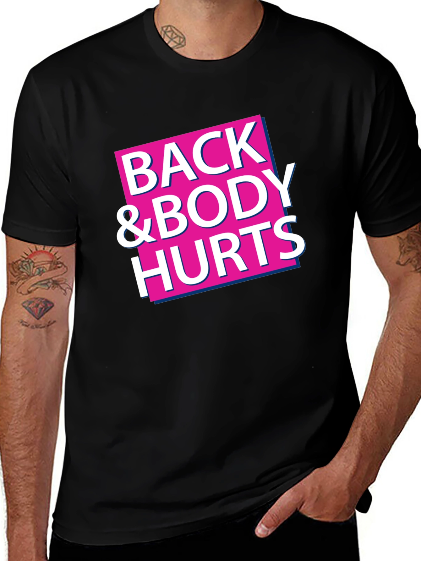 Back & Body Hurts Graphic Tee - Black