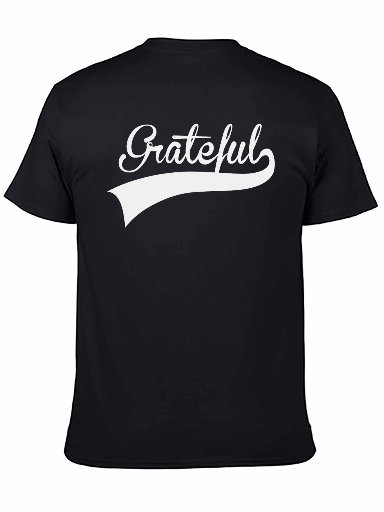 Grateful Graphic Tee - Black Cotton Blend T-Shirt