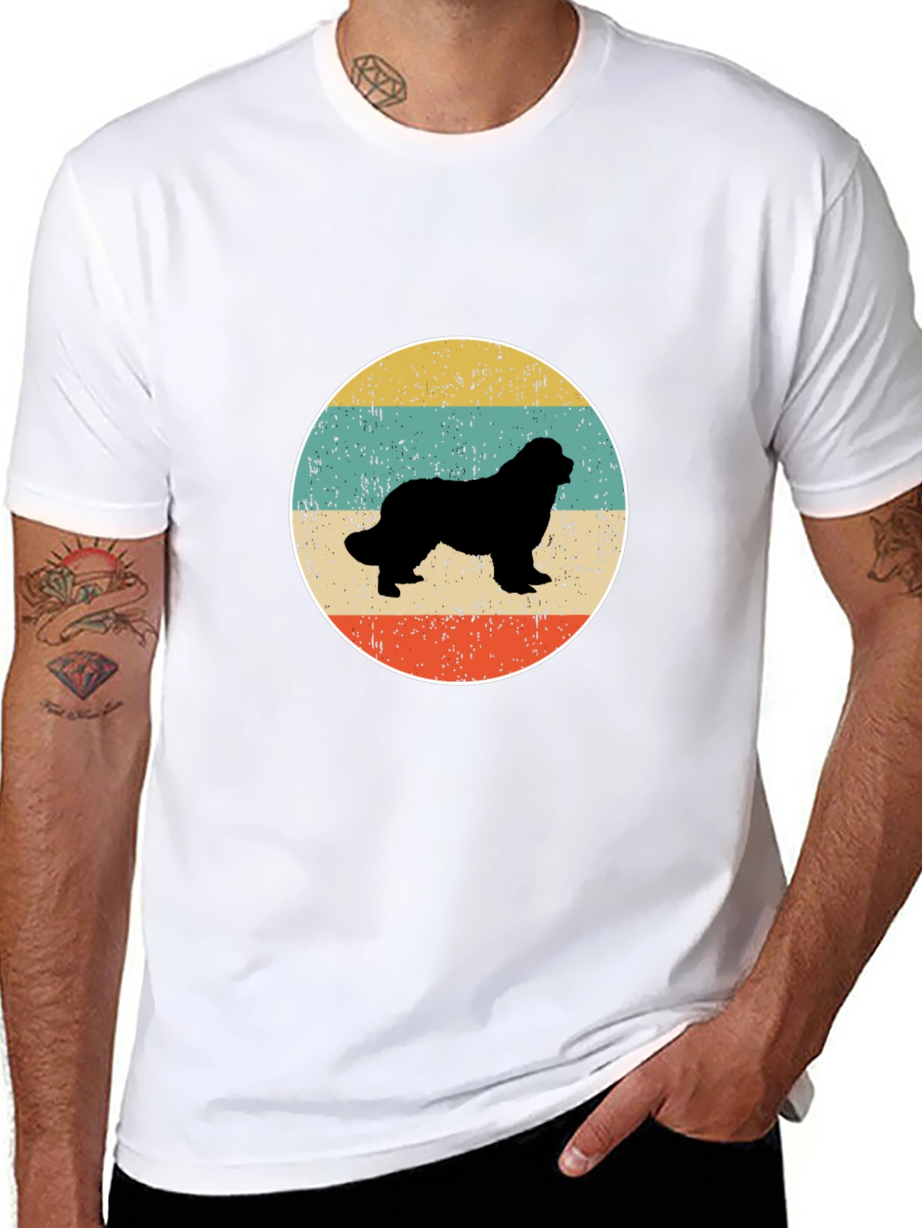 Retro Dog Silhouette Graphic Tee