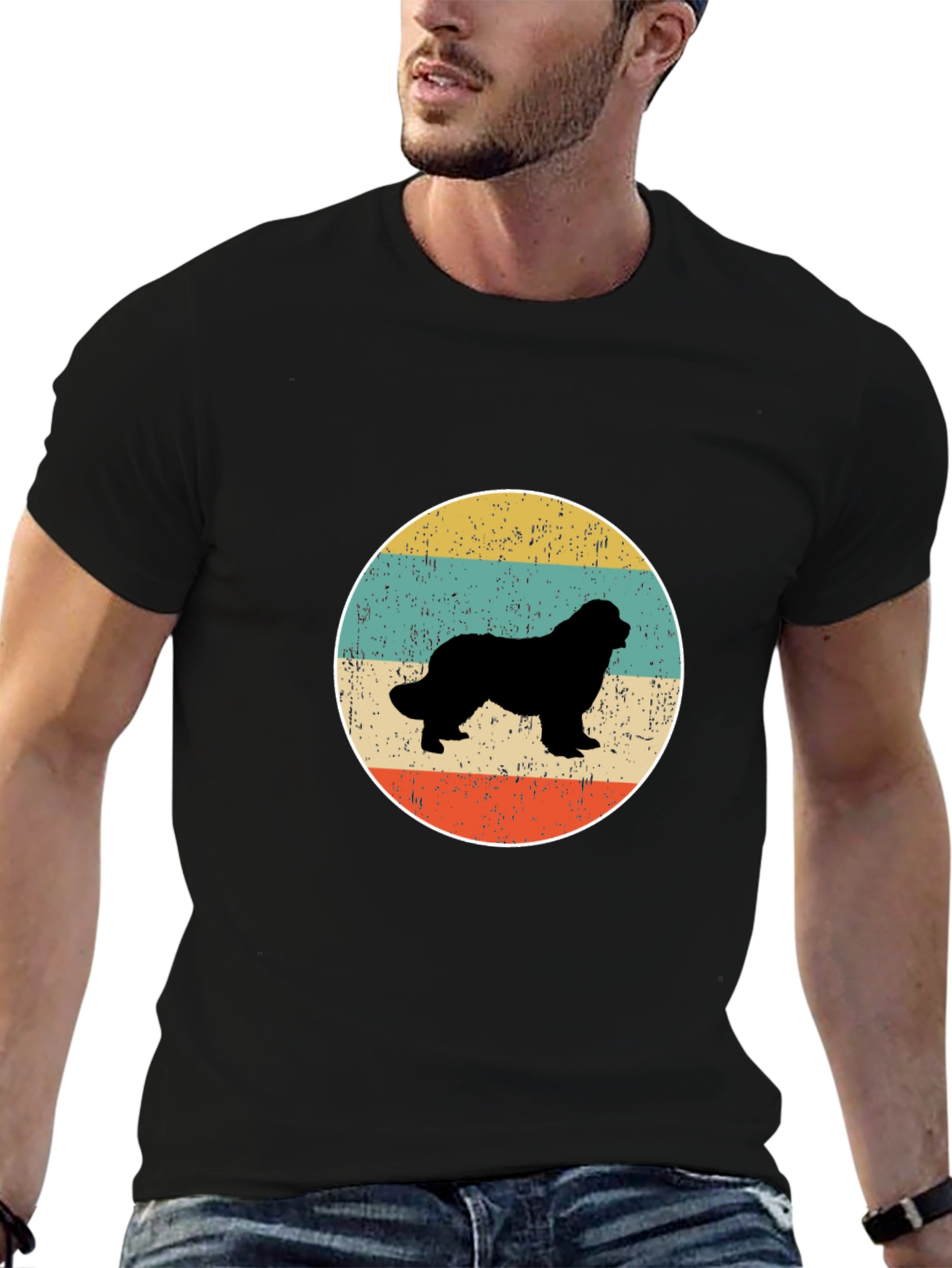 Retro Dog Silhouette Graphic Tee