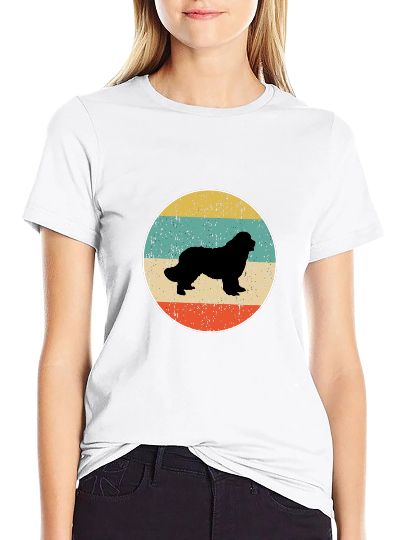 Retro Dog Silhouette Graphic Tee