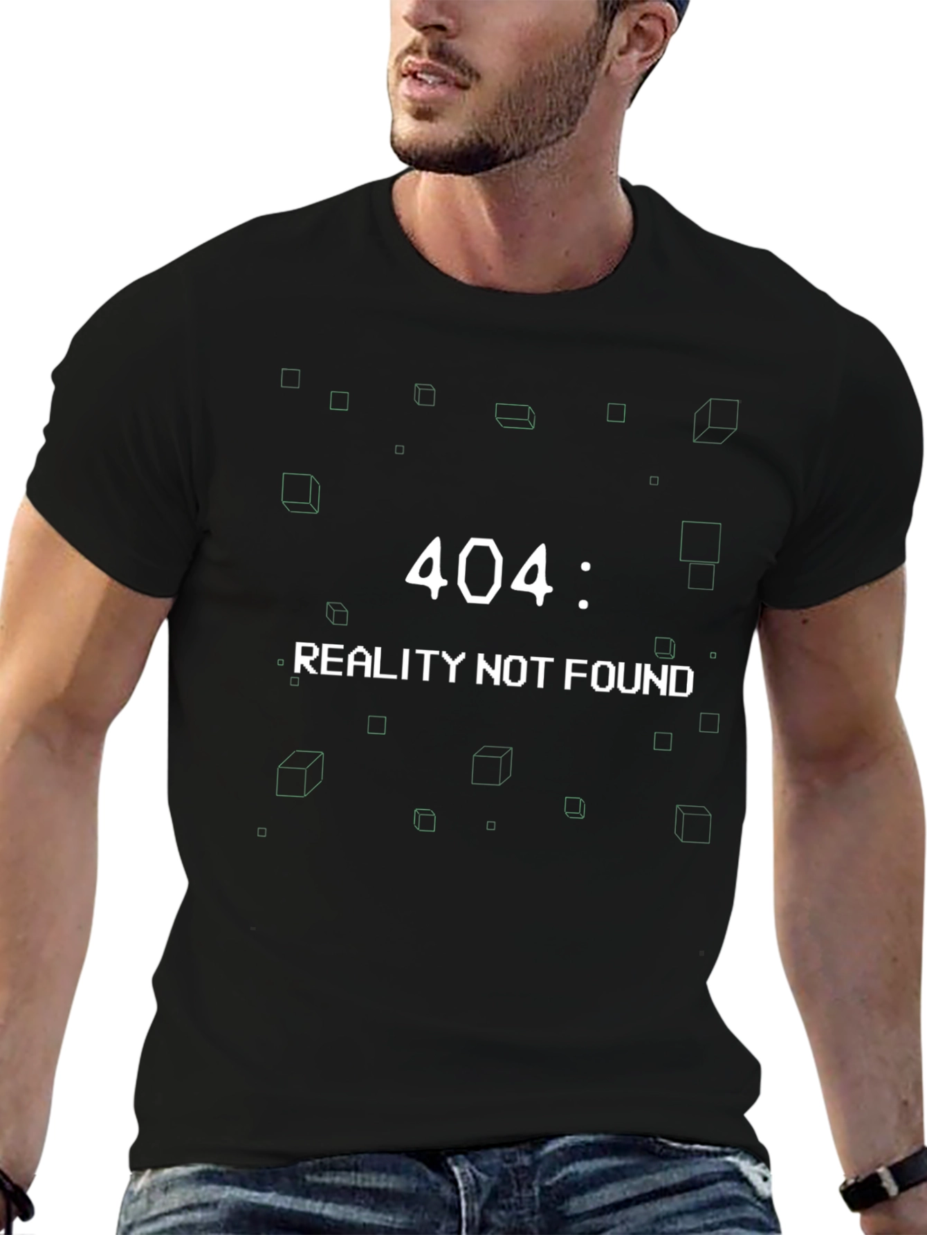 404 Reality Not Found Black T-Shirt
