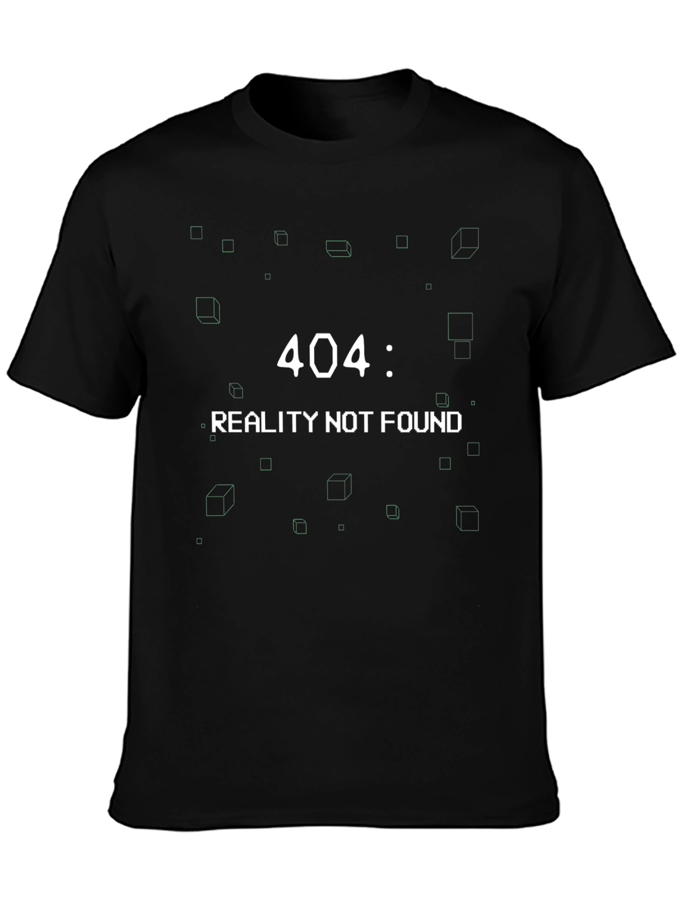 404 Reality Not Found Black T-Shirt