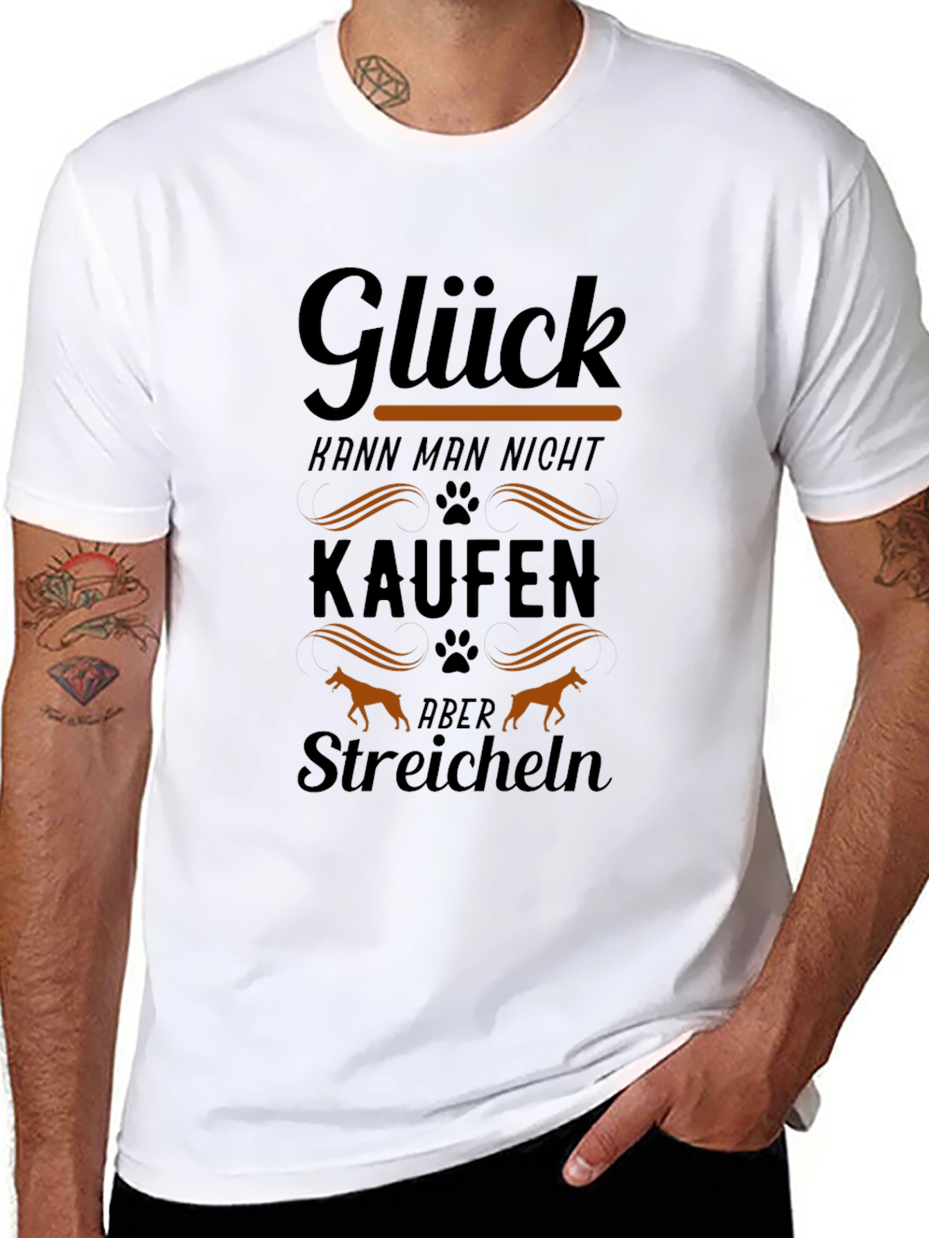 Glück Kann Man Nicht Kaufen Mens Black Graphic Tee